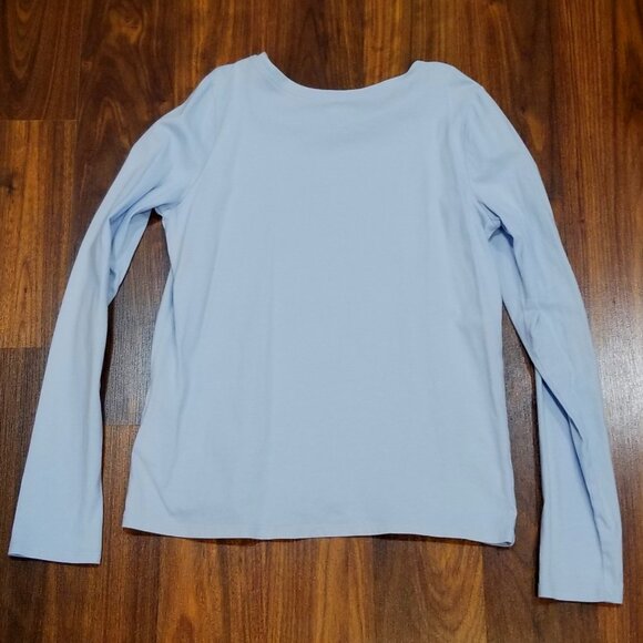 Girls' Lands' End L/S Curved Hem Graphic Tee, Size L (10-12), EUC - Picture 3 of 12